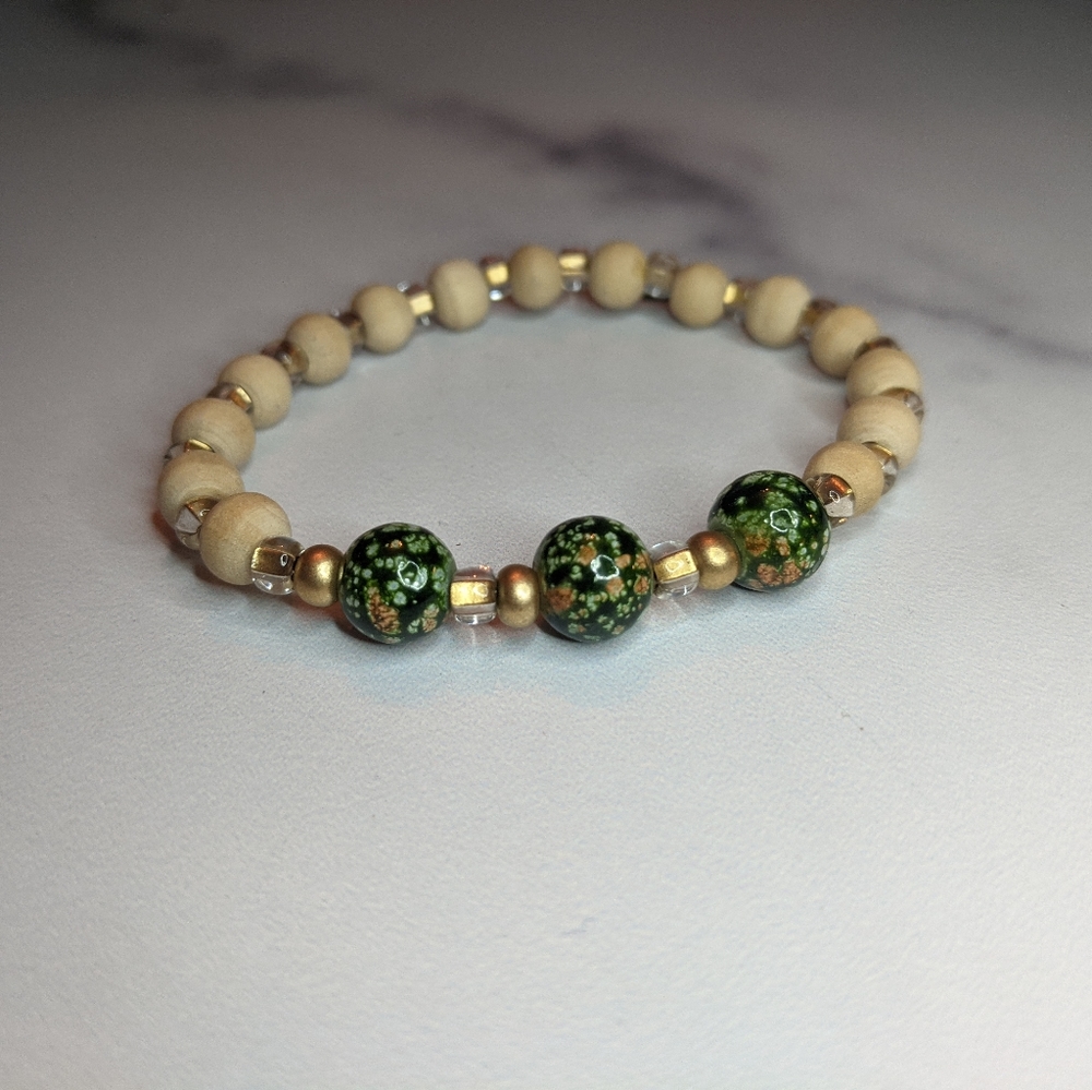 Handcrafted wooden bracelet